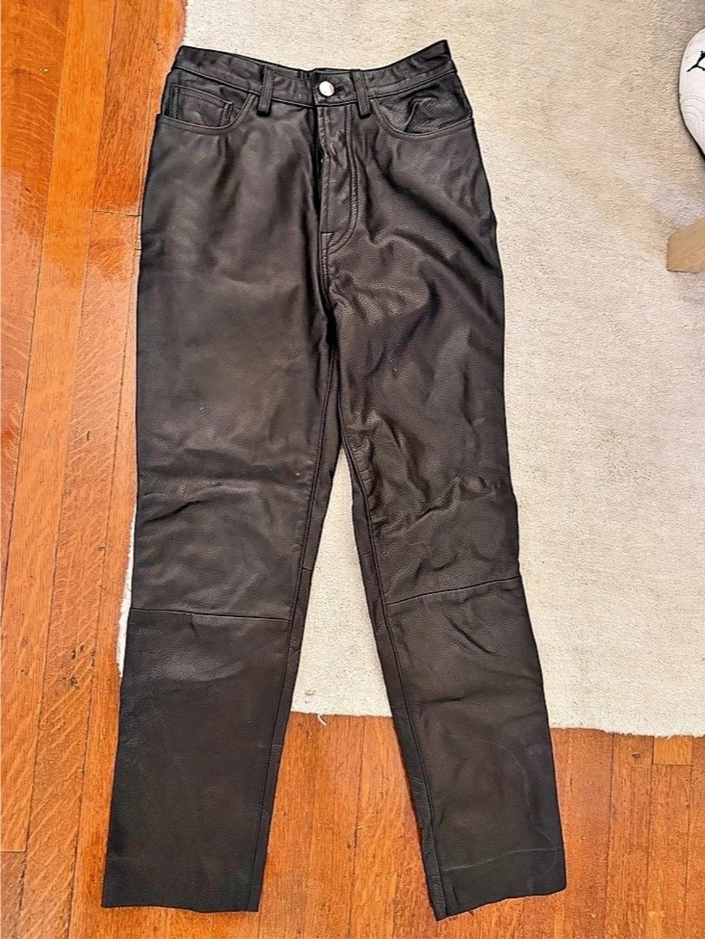 Westley Austin Black real Leather Straight Leg Pants Size Small